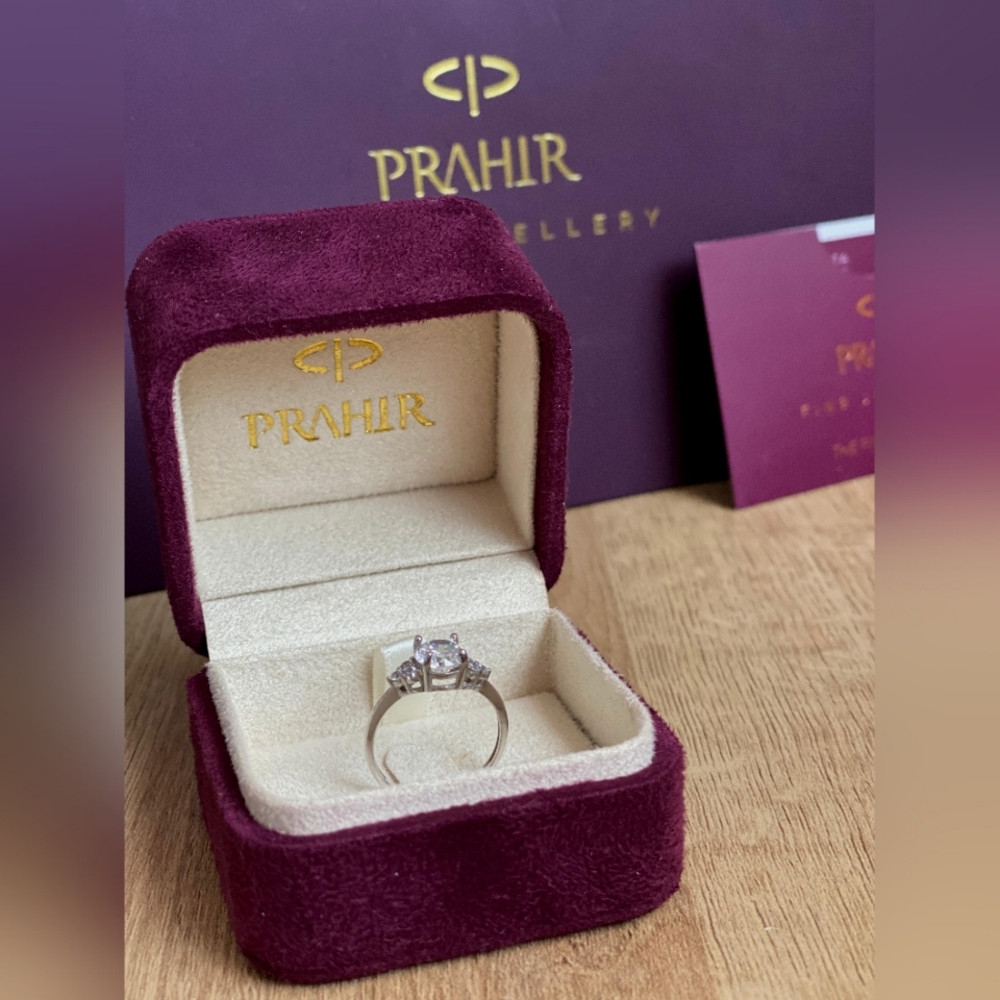 16k white gold ring - Picture 2 of 8